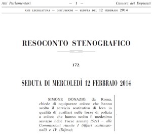 Camera petizione Assegnata